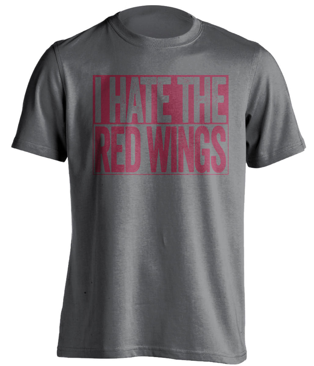 I Hate The Red Wings - Colorado Avalanche Fan T-Shirt - Box Design - Beef Shirts