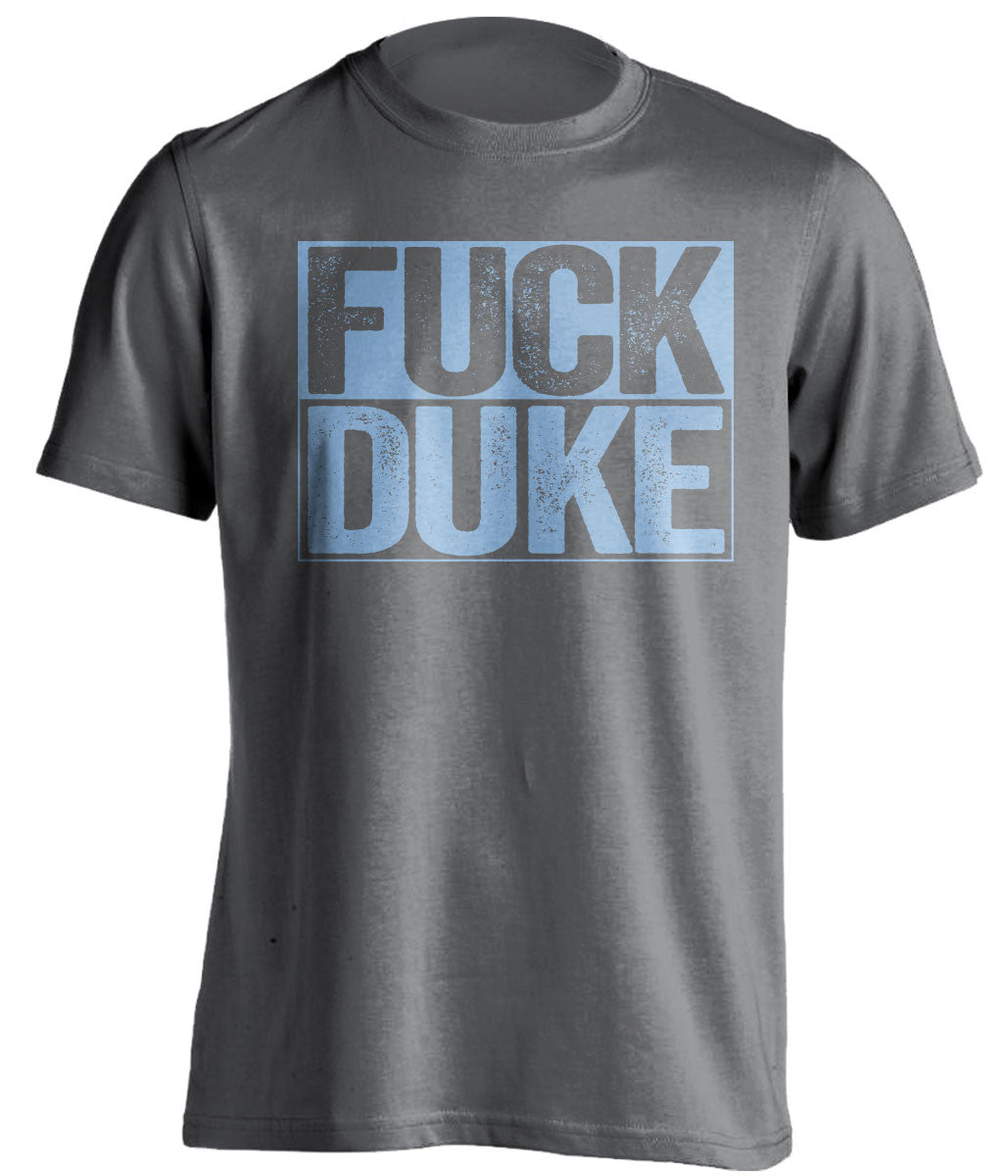FUCK DUKE - UNC Tar Heels Fan T-Shirt - Box Design - Beef Shirts