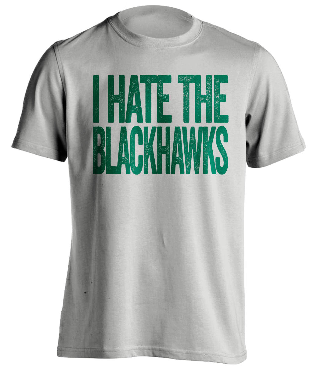 I Hate the Blackhawks - Minnesota Wild T-Shirt - Text Design