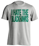 I Hate the Blackhawks - Minnesota Wild T-Shirt - Text Design