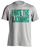 I Hate the Blackhawks - Dallas Stars Fan T-Shirt - Text Design - Beef Shirts