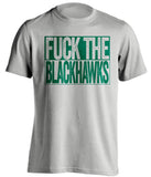 FUCK THE BLACKHAWKS - Minnesota Wild Fan T-Shirt - Box Design - Beef Shirts
