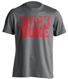 FUCK DUKE - Louisville Cardinals Fan T-Shirt - Box Design - Beef Shirts