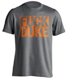 FUCK DUKE - Clemson Tigers Fan T-Shirt - Box Design - Beef Shirts