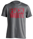FUCK MARQUETTE - Wisconsin Badgers Fan T-Shirt - Box Design - Beef Shirts