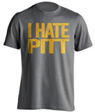 I Hate Pitt - West Virginia Mountaineers Fan T-Shirt - Text Design - Beef Shirts