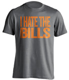 I Hate The Bills - Miami Dolphins Fan T-Shirt - Text Design - Beef Shirts