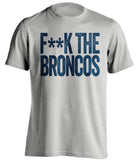 FUCK THE BRONCOS - New England Patriots T-Shirt - Text Design