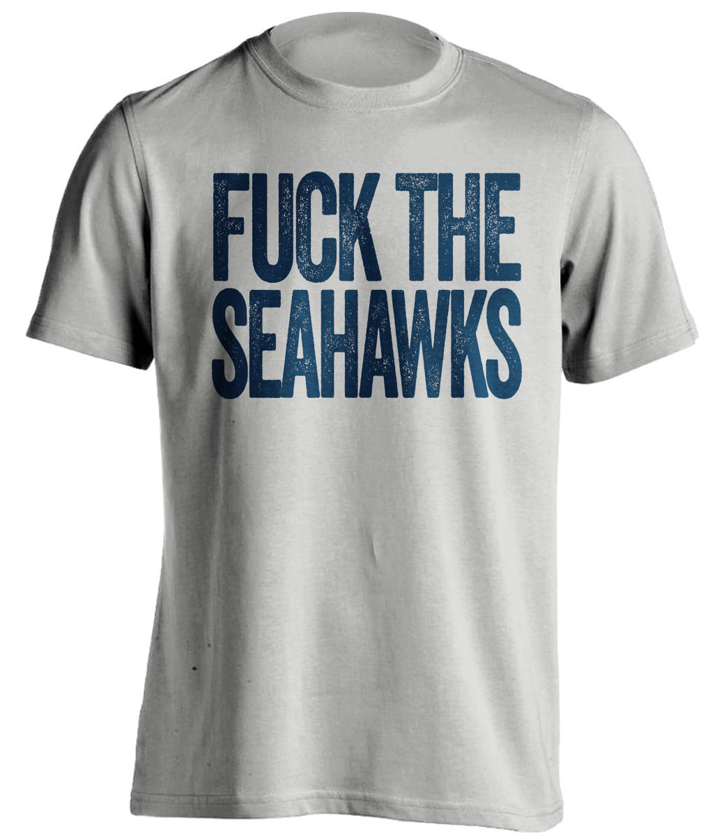 FUCK THE SEAHAWKS - New England Patriots Fan T-Shirt - Text Design - Beef Shirts
