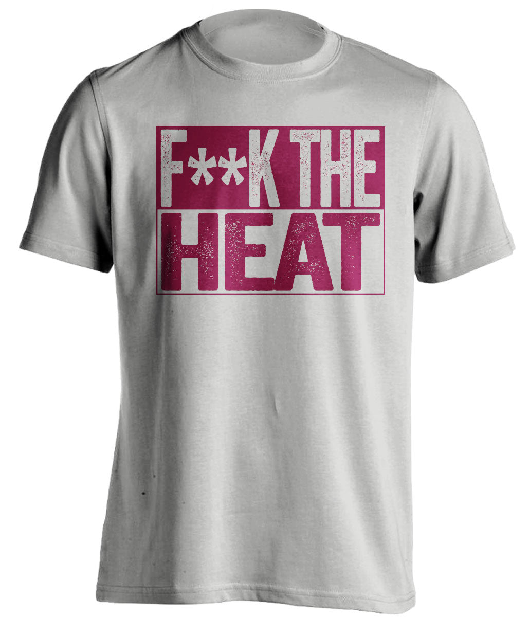 FUCK THE HEAT - Cleveland Cavaliers Fan T-Shirt - Box Design - Beef Shirts