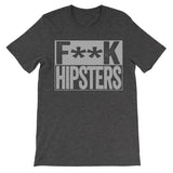 Fuck Hipsters dark grey tshirt