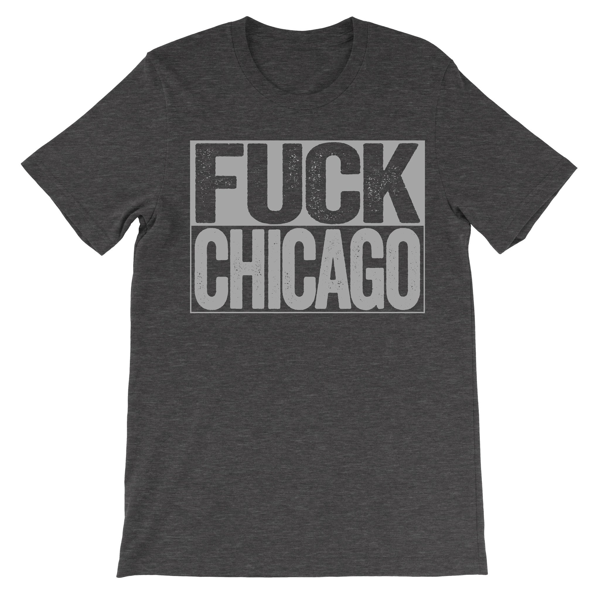 fuck chicago dark grey tee