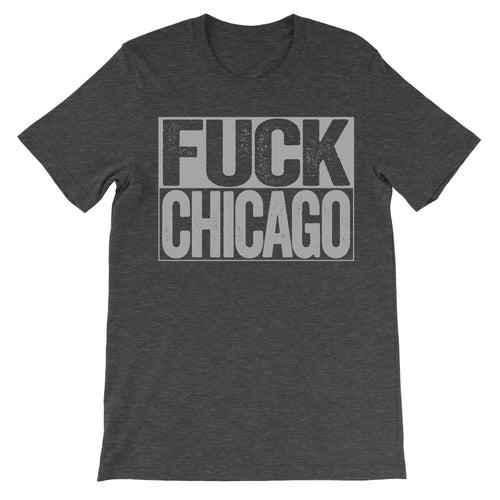 fuck chicago dark grey tee