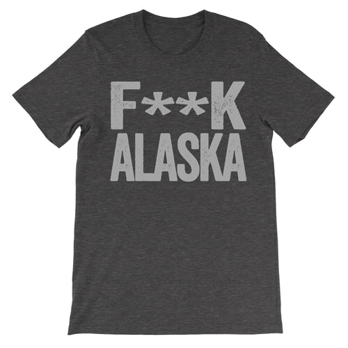 fuck alaska dark grey tee