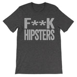 Fuck Hipsters dark grey shirt