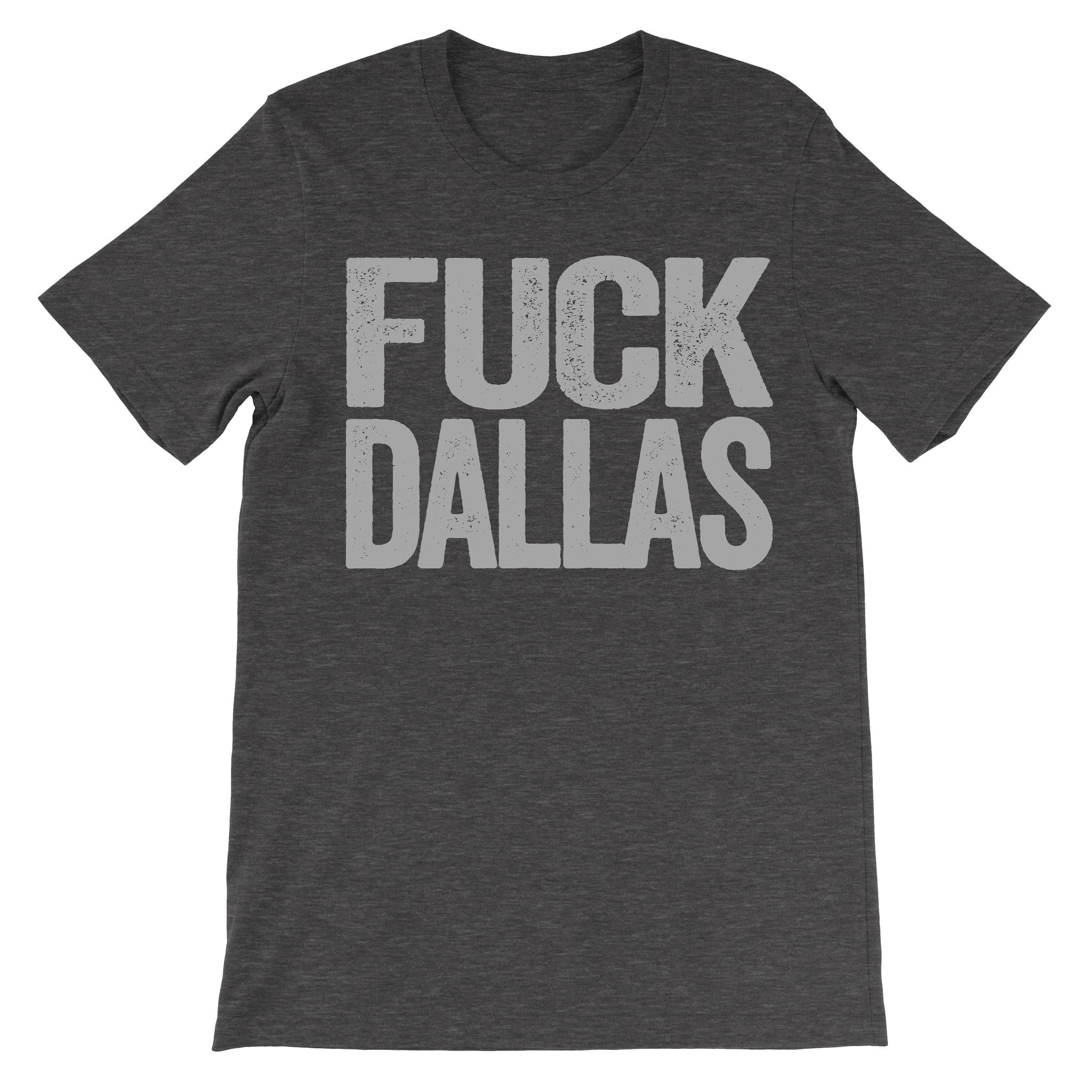fuck dallas dark grey tee