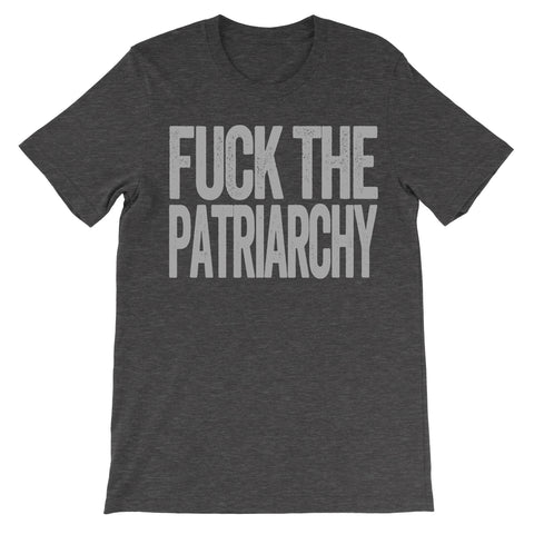 Fuck the Patriarchy dark grey tee