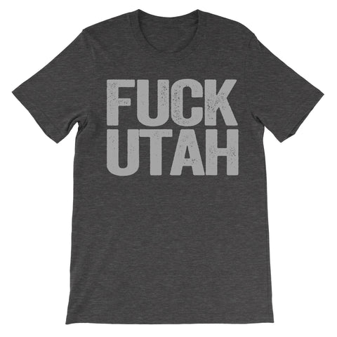 Fuck Utah dark grey trendy tee
