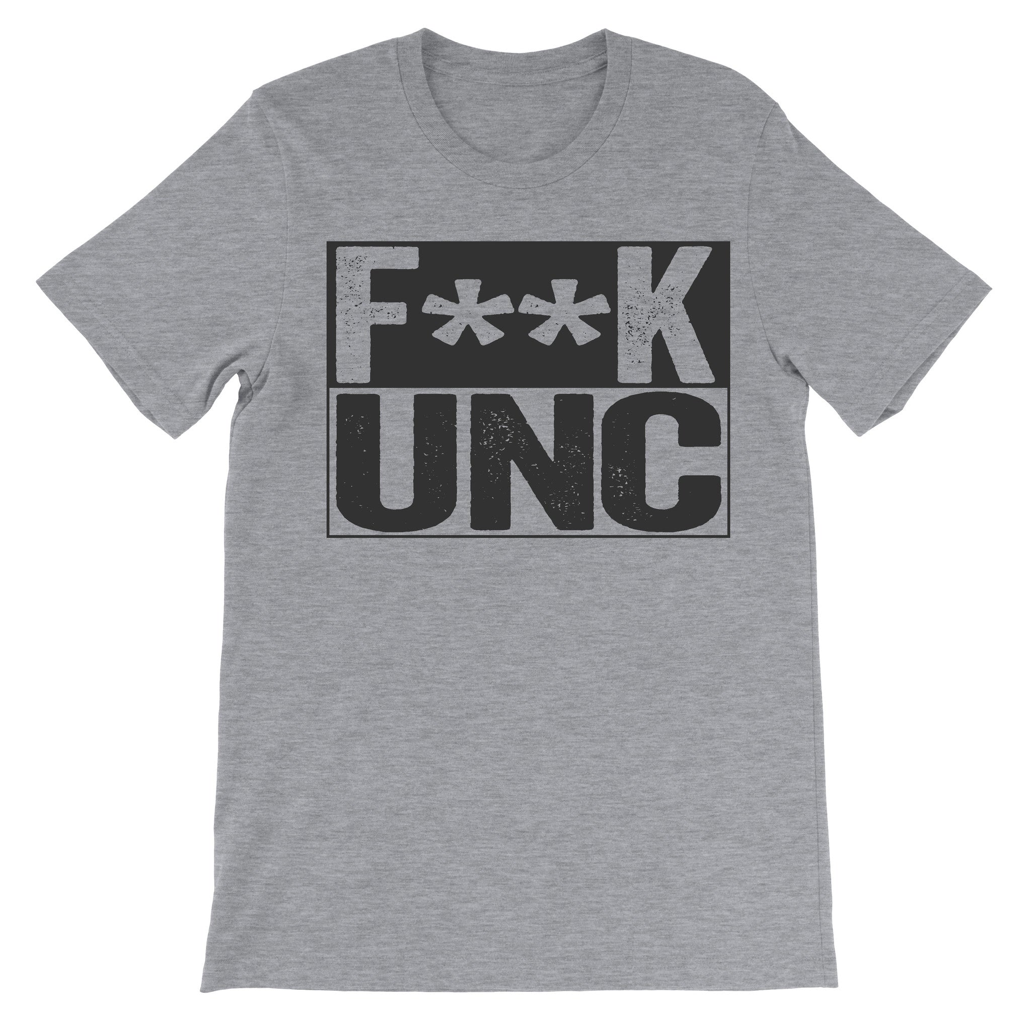 top that says fuck unc