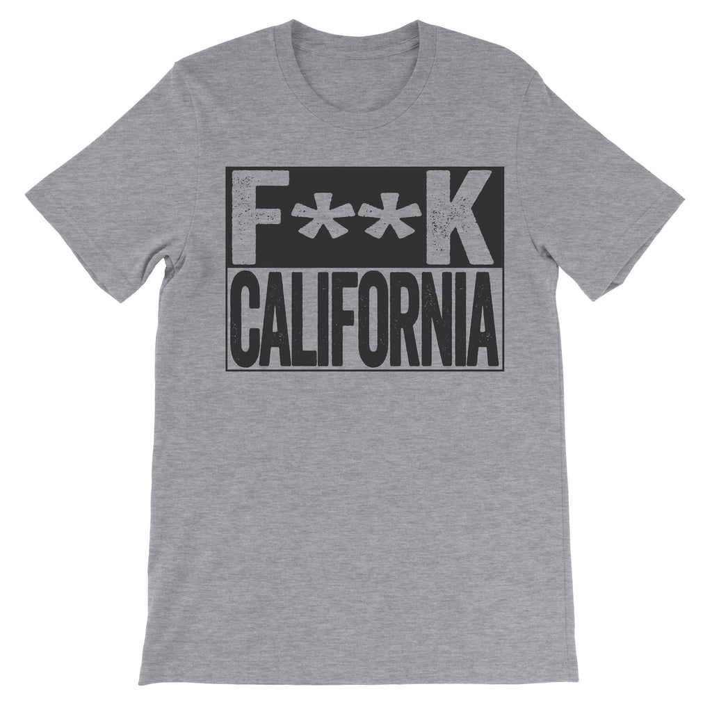 Fuck California grey trendy tshirt