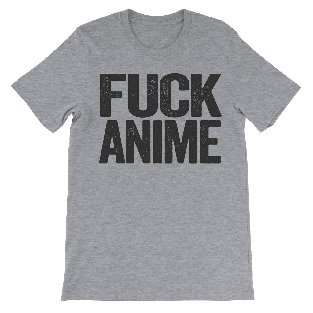 Fuck Anime grey tee