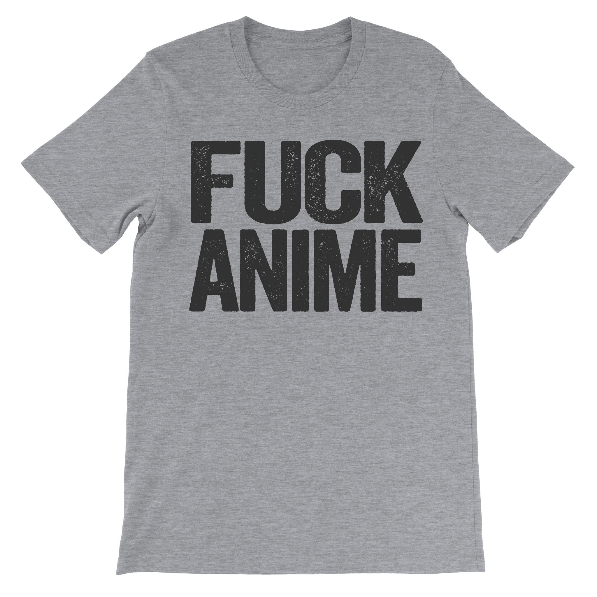 Fuck Anime grey tee