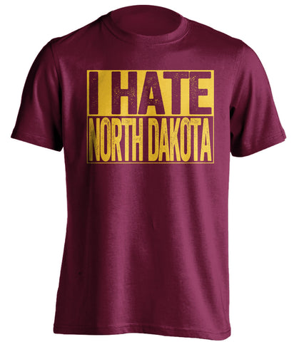 i hate north dakota maroon shirt minnesota gophers fan