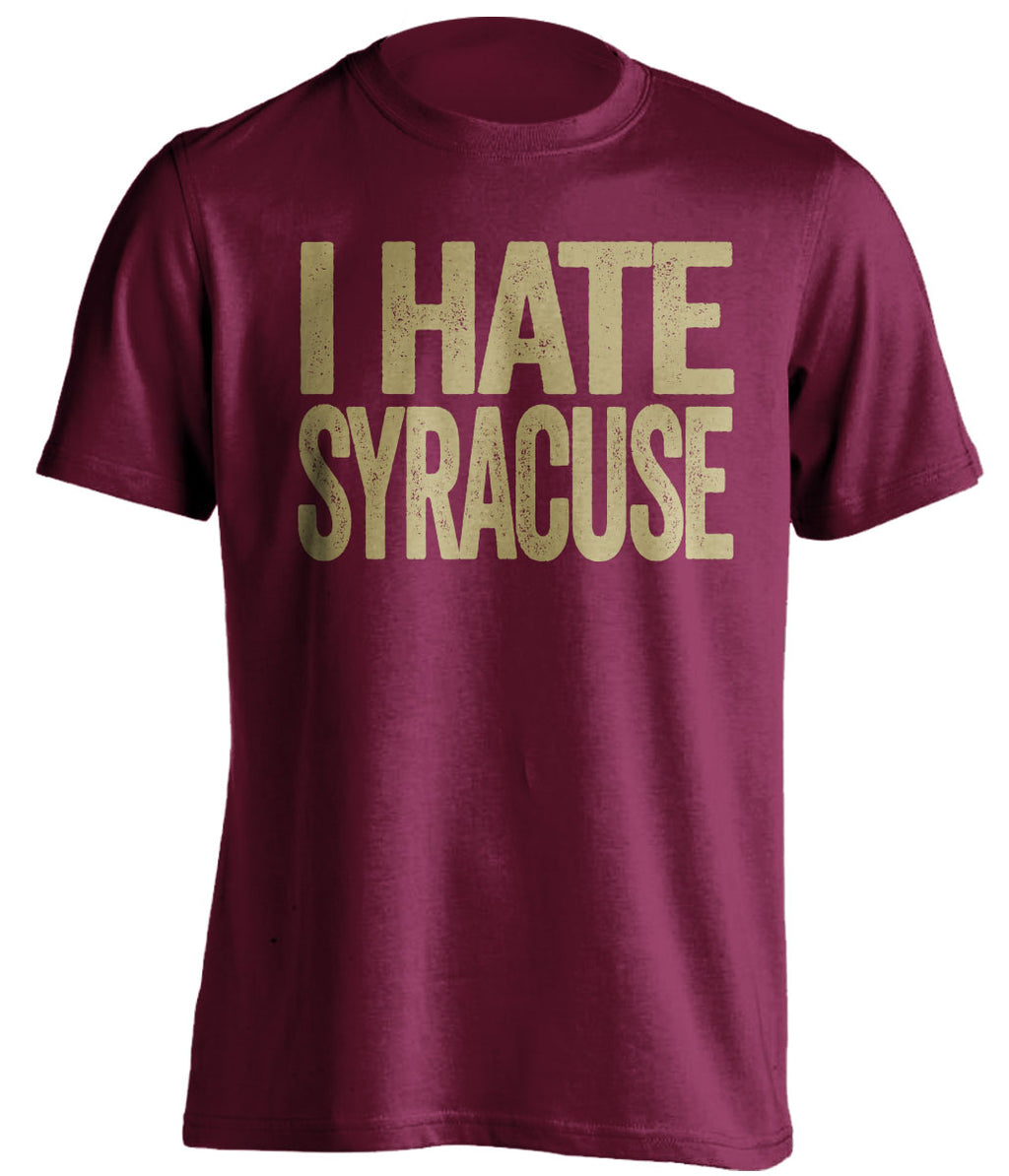 i hate syracuse boston college bc eagles maroon tshirt