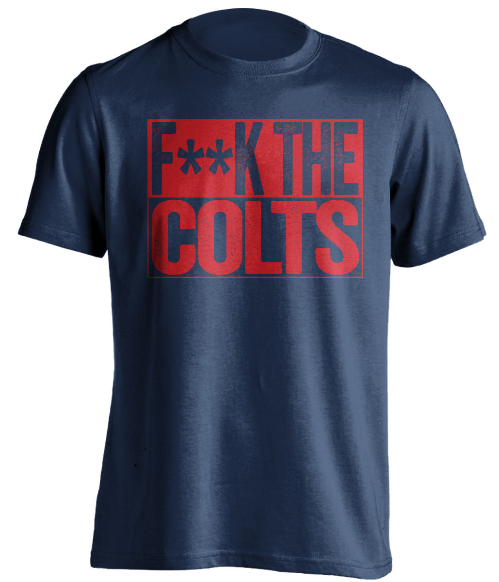 fuck the colts new england patriots fan censored navy tshirt