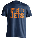 i hate the jets edmonton oilers blue shirt