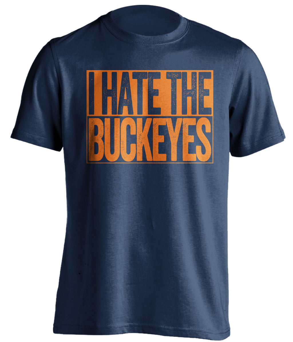 i hate the buckeyes illinois illini blue shirt uncensored