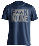 fuck maine censored navy shirt UNH wildcats fans