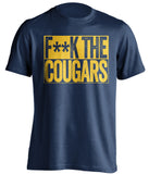 fuck the cougars cal fan blue shirt censored