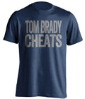 tom brady cheats dallas cowboys fan navy shirt