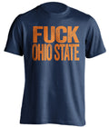 fuck ohio state illinois illini blue tshirt uncensored