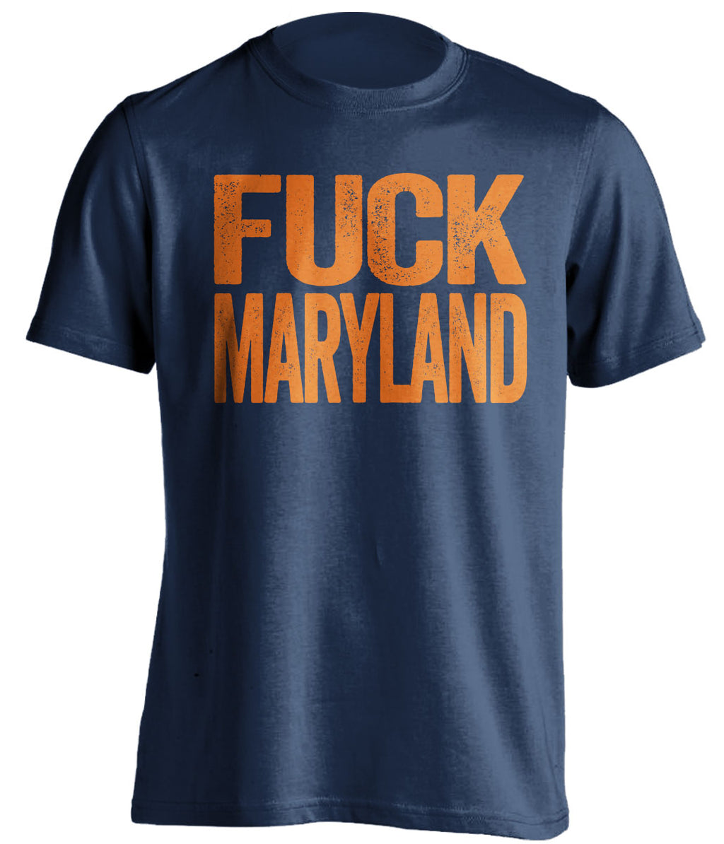 fuck maryland terrapins virginia cavaliers cavs blue tshirt uncensored