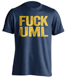 fuck uml lowell merrimack warriors navy tshirt uncensored