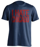 i hate chicago blackhawks colorado avalanche navy tshirt