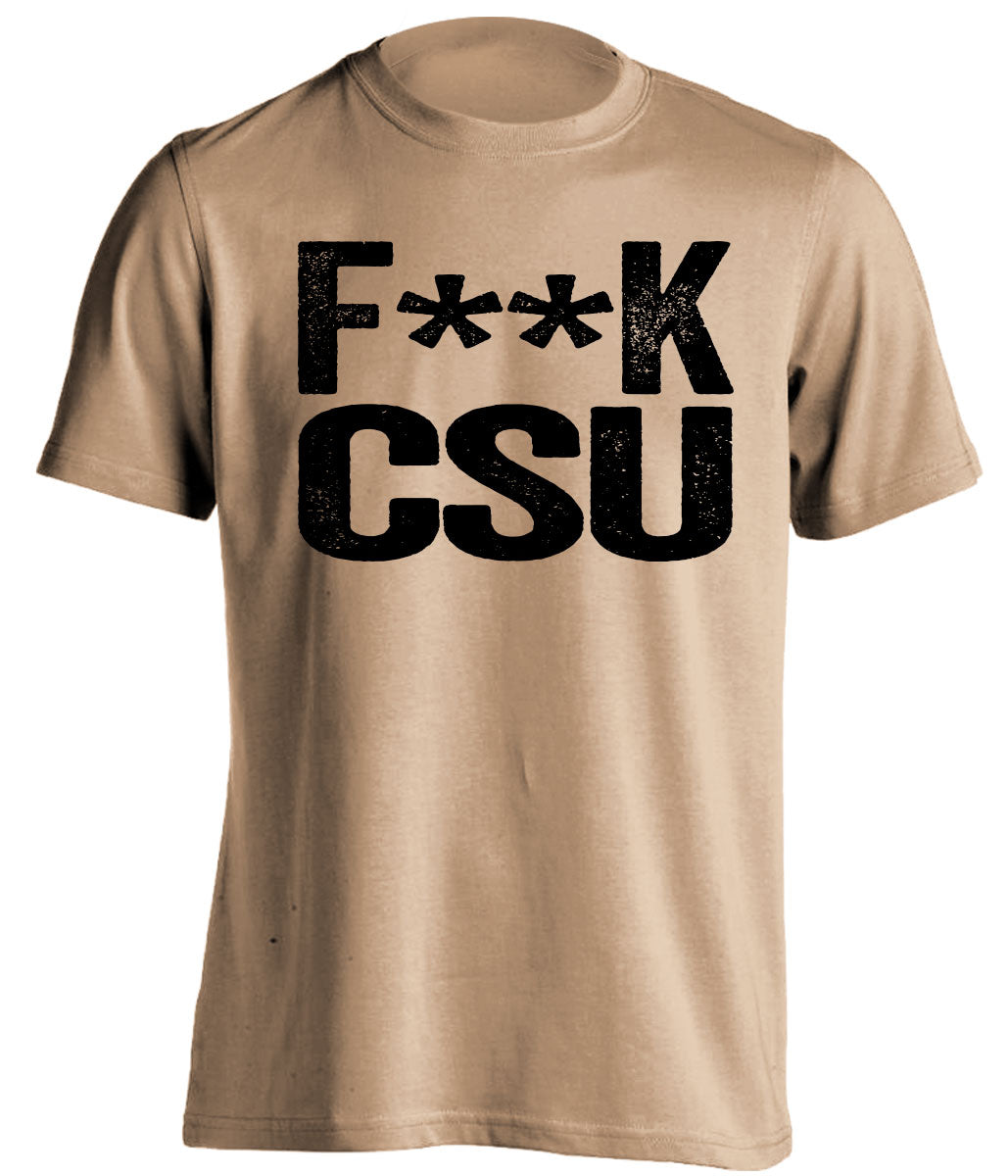 fuck csu censored old gold tshirt CU buffs fan