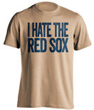 milwaukee brewers old gold shirt i hate the red sox