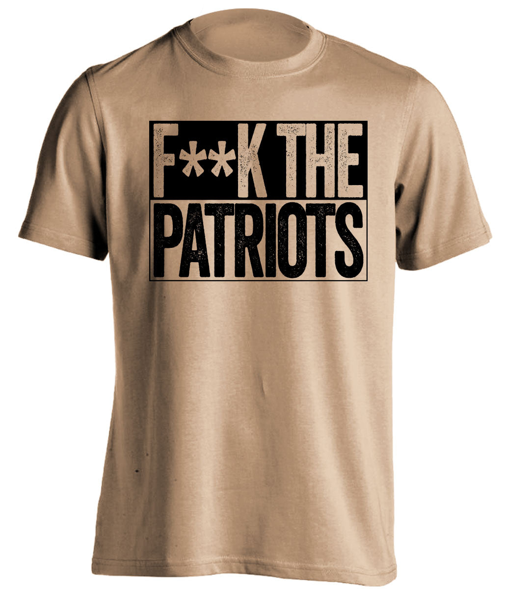 new orleans saints old gold shirt fuck the patriots censored