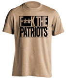 new orleans saints old gold shirt fuck the patriots censored