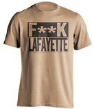 fuck lafayette old gold and brown tshirt censored