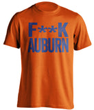fuck auburn for gators fan orange tshirt censored