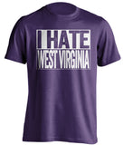 i hate west virginia tcu horned frogs purple shirt