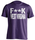 fuck west virginia tcu horned frogs purple tshirt censored