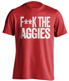 fuck the aggies censored red tshirt for utah utes fans
