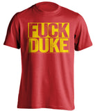 FUCK DUKE - Maryland Terrapins Fan T-Shirt - Box Design - Beef Shirts