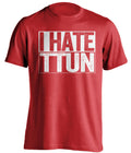 i hate ttun ohio state buckeyes red shirt