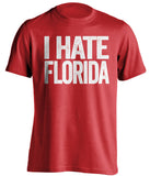 i hate florida gators georgia bulldogs red tshirt